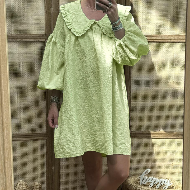 Femei de primăvară Y2K estetică rochie cu imprimeu în carouri cu mâneci lungi, cochetă, rochie largi, vintage, mini rochie în linie A, îmbrăcăminte de stradă