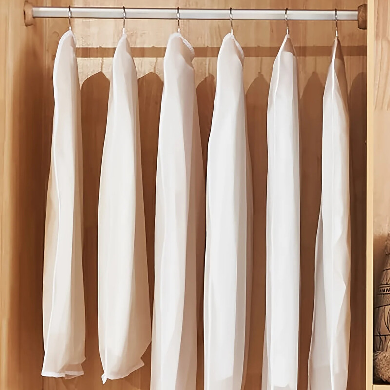 1 bucată-palton, buzunar, husă de praf, buzunar agățat, husă de praf pentru haine, husă transparentă pentru costum, dulap complet închis