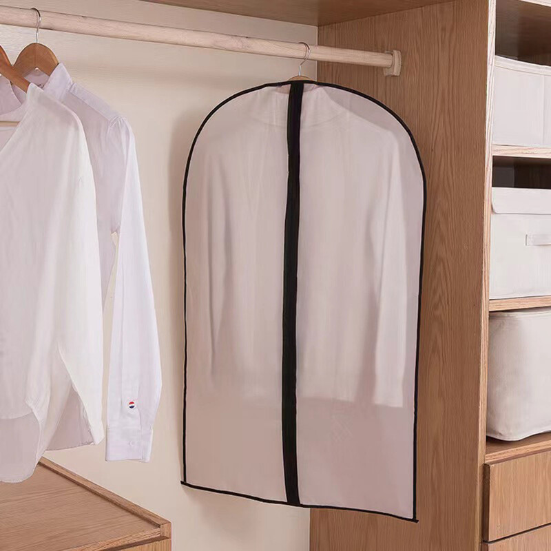 1 bucată-palton, buzunar, husă de praf, buzunar agățat, husă de praf pentru haine, husă transparentă pentru costum, dulap complet închis