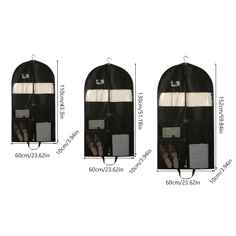 Kodumajapidamises kasutatav tolmukindel riiete kaitsekott, mis on täielikult suletud tõmblukuga, vastupidavast mittekootud riidest riiete hoiukott