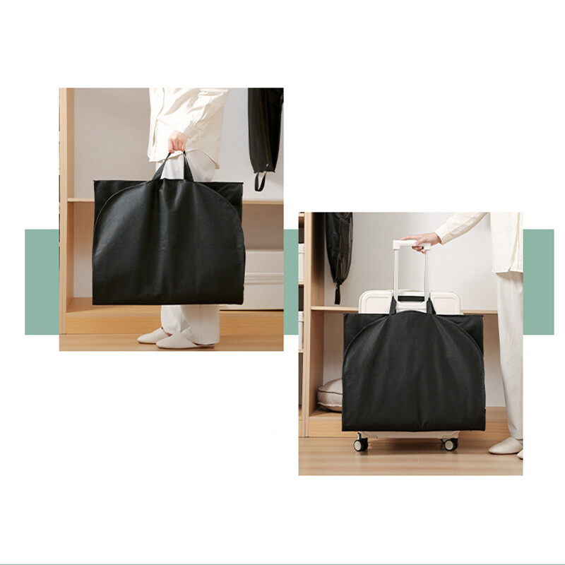 Kodumajapidamises kasutatav tolmukindel riiete kaitsekott, mis on täielikult suletud tõmblukuga, vastupidavast mittekootud riidest riiete hoiukott