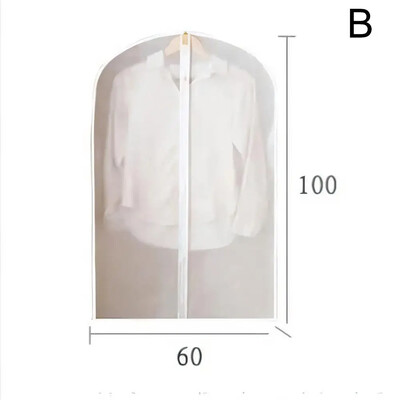 1db Ruházat Porvédő Esküvői Ruha Takaró Öltöny Kabát Cipzár Tárolás Teljesen átlátszó Szekrénnyel zárt táska Szervezz M1o4