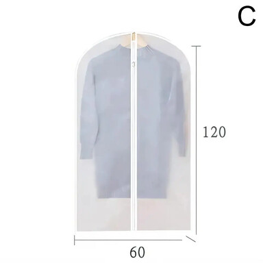 1db Ruházat Porvédő Esküvői Ruha Takaró Öltöny Kabát Cipzár Tárolás Teljesen átlátszó Szekrénnyel zárt táska Szervezz M1o4