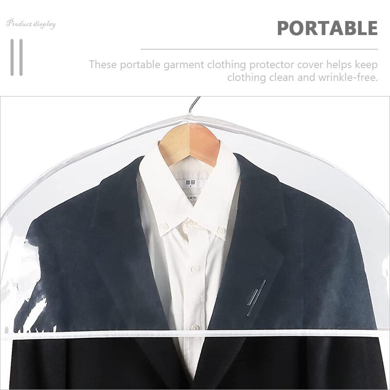 6 db Kézitáska Ruhaakasztók Átlátszó vállvédő Ruhák Védőruha Por 6000X3000X400CM Huzatok Utazás