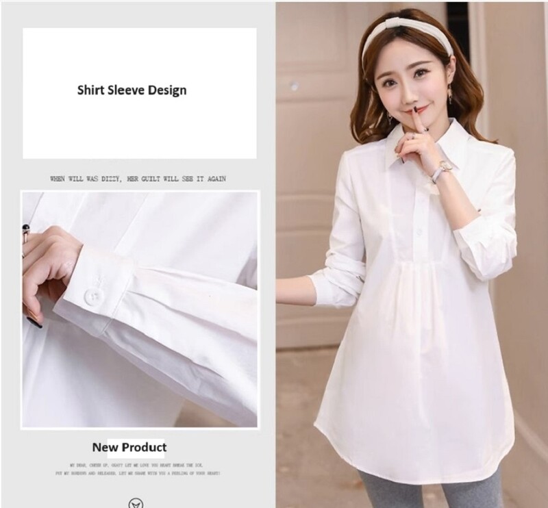 Drabužiai nėščiosioms Ilgomis rankovėmis Palaidinė Marškinėliai Pavasaris Ruduo nėščioms moterims Biuro palaidinės Megztiniai Viršutiniai Premama Nėštumo drabužiai