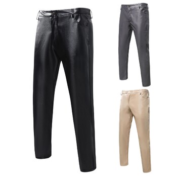 PU кожени панталони Men Homme Sexy 5XL Steampunk Vinatge Hip Hop Pantalon Cuero De Hombre Сценични костюми 2023 Мъжки кожени панталони