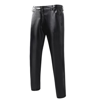 PU kožne hlače Men Homme Sexy 5XL Steampunk Vinatge Hip Hop Pantalon Cuero De Hombre Scenski kostimi 2023 Muške kožne hlače