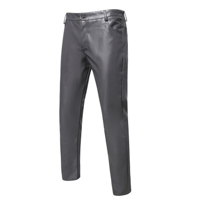 PU kožne hlače Men Homme Sexy 5XL Steampunk Vinatge Hip Hop Pantalon Cuero De Hombre Scenski kostimi 2023 Muške kožne hlače
