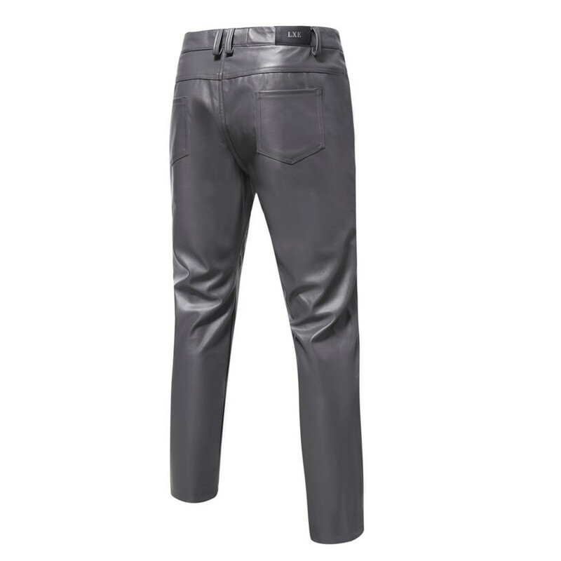 PU kožne hlače Men Homme Sexy 5XL Steampunk Vinatge Hip Hop Pantalon Cuero De Hombre Scenski kostimi 2023 Muške kožne hlače
