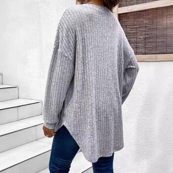 Αμερικάνικο Vintage Casual Style Λεπτή πλεκτή ζακέτα Maternity V λαιμόκοψη Ανοιχτό φαρδύ πουλόβερ για έγκυες γυναίκες Τοπ εγκυμοσύνης