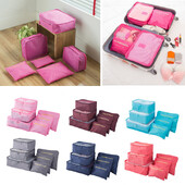 Set de saci de depozitare pliabile de călătorie de 6 buc pentru haine, organizator de haine, dulap, valiză, geantă portabilă, organizator de călătorie, geantă de pantofi