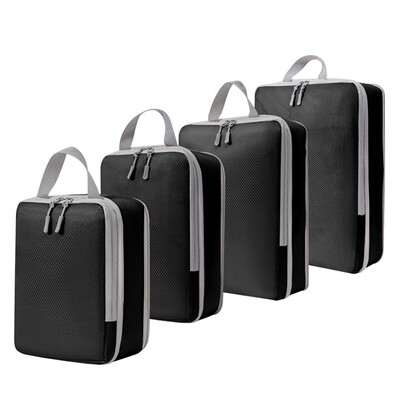 Komplekts/4Gb Pārnēsājams Ceļojumu Kompresijas Iepakojums Kubi Soma Ūdensnecaurlaidīga Organizatora Somas Čemodāns Apģērbi Organizatori Rokassomu Ceļojumu soma