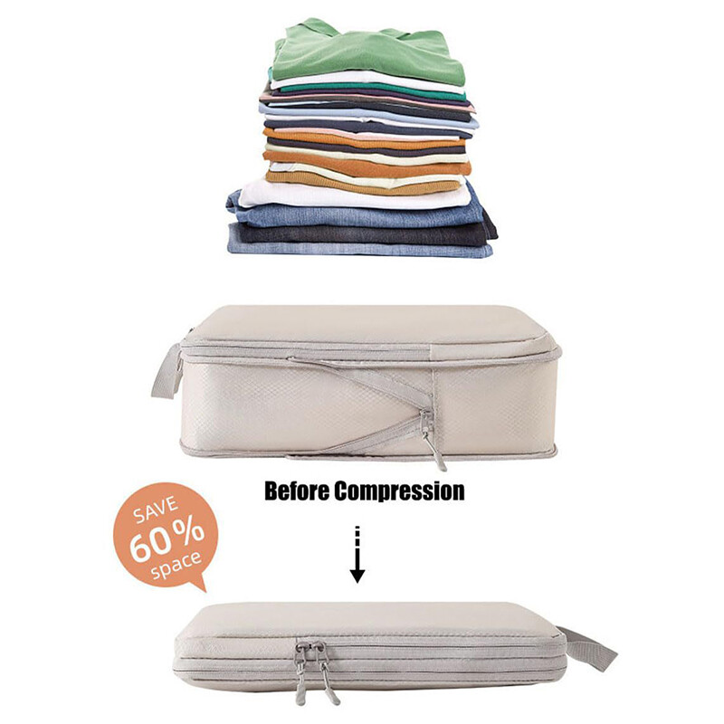 Komplekts/4Gb Pārnēsājams Ceļojumu Kompresijas Iepakojums Kubi Soma Ūdensnecaurlaidīga Organizatora Somas Čemodāns Apģērbi Organizatori Rokassomu Ceļojumu soma