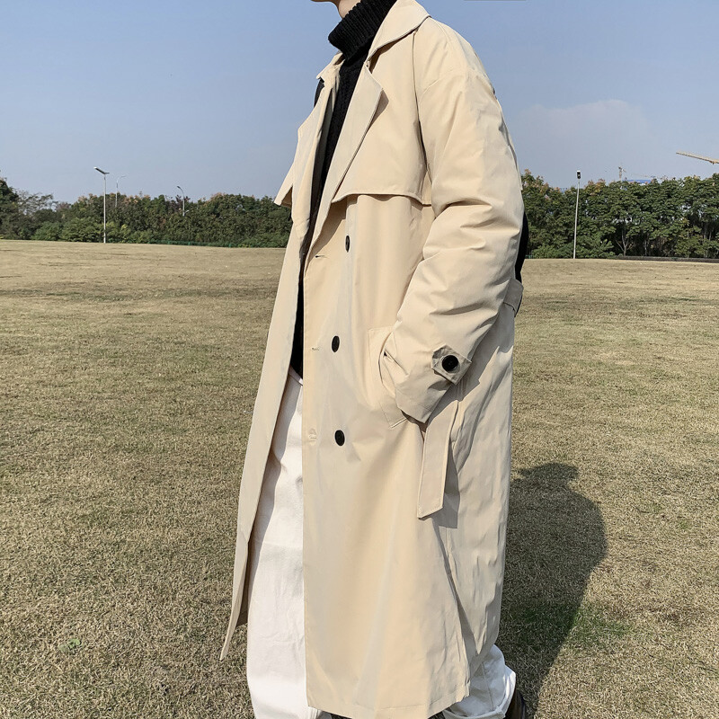 Trench Muškarci Jesen Nježna modna ulična odjeća Zgodan alat Vrećasta Ulzzang ležerna odjeća Japanska elegantna muška odjeća otporna na vjetar