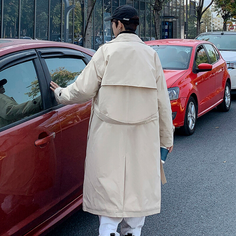 Trench Muškarci Jesen Nježna modna ulična odjeća Zgodan alat Vrećasta Ulzzang ležerna odjeća Japanska elegantna muška odjeća otporna na vjetar