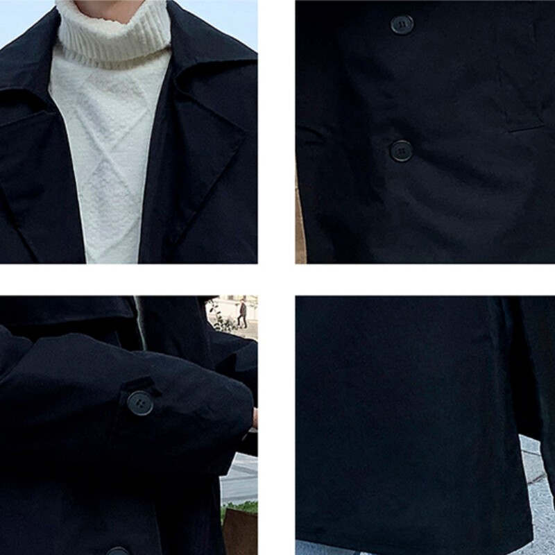 Trench Muškarci Jesen Nježna modna ulična odjeća Zgodan alat Vrećasta Ulzzang ležerna odjeća Japanska elegantna muška odjeća otporna na vjetar