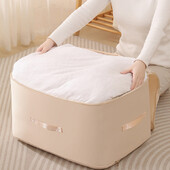 Saci de depozitare pentru pilota de capacitate mare Organizatoare elegante de plapumă din poliester cu mâner Saci de sortare a hainelor compresibile cu fermoar