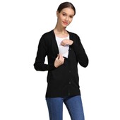 Nova klasična mekana ženska uniforma za trudnice, kardigan dugih rukava, proljeće, jesen, rastezljiva odjeća za dojenje, velika američka veličina