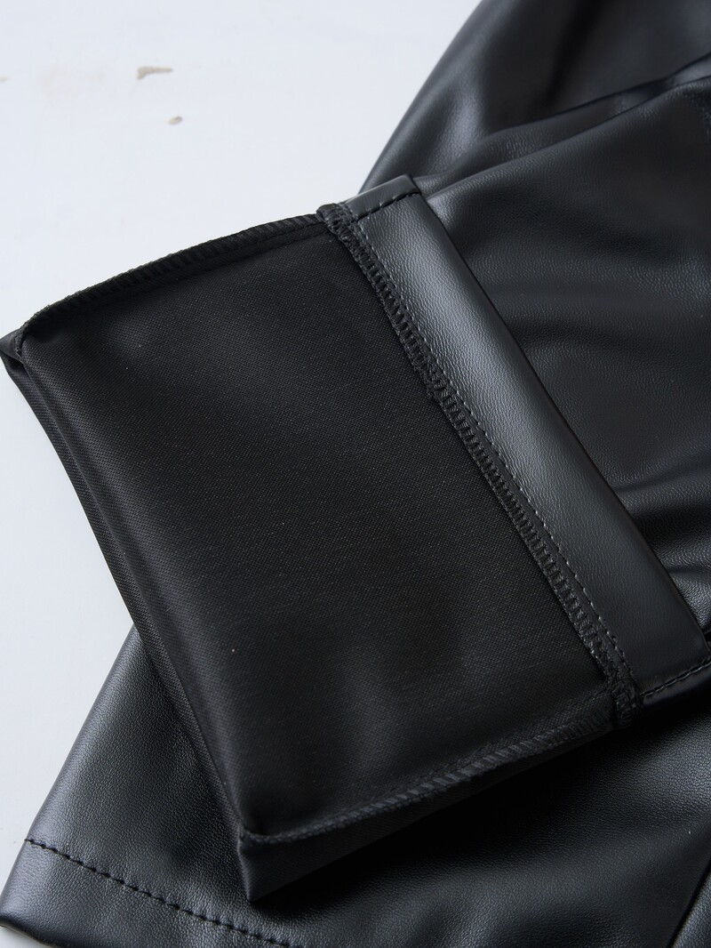 Proljetne i ljetne lagane i tanke muške crne kožne hlače, pogodne za dnevne poslovne i muške hlače za slobodno vrijeme