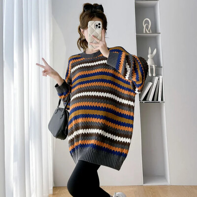 Jesen Zima Džemperi za trudnice Dugi rukavi Odjeća za trudnice Puloveri za pletenje Kaputi Džemperi za trudničke fotografije