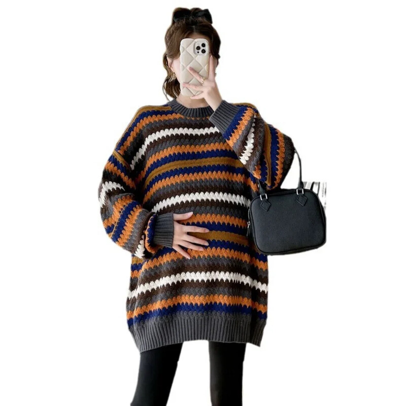 Jesen Zima Džemperi za trudnice Dugi rukavi Odjeća za trudnice Puloveri za pletenje Kaputi Džemperi za trudničke fotografije