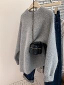 Ženski pleteni pulover Modni vintage jednobojni pulover Preveliki široki pleteni pulover za žene Novo jesen 2024.