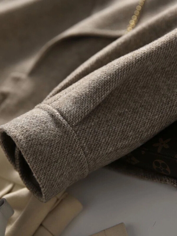 Ženske zimske jakne Modne tople ležerne kratke jakne za žene 2024. Jesenski i zimski ženski vuneni kaputi s otvorenim ovratnikom