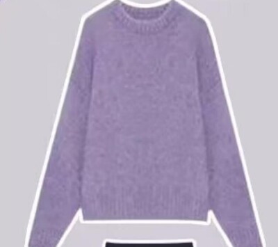 Nėščiųjų žieminiai rūbai Ilgi laisvi, minkšti ir patogūs purpuriniai nėščiosios megztiniai didesnio dydžio nėštumui mezgimo megztiniai