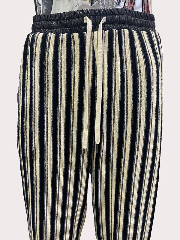 nerazzurri, primăvară toamnă, largi, colorați, pantaloni cu picioare largi, pentru bărbați, cu șnur, talie elastică înaltă, haine lejere 2024