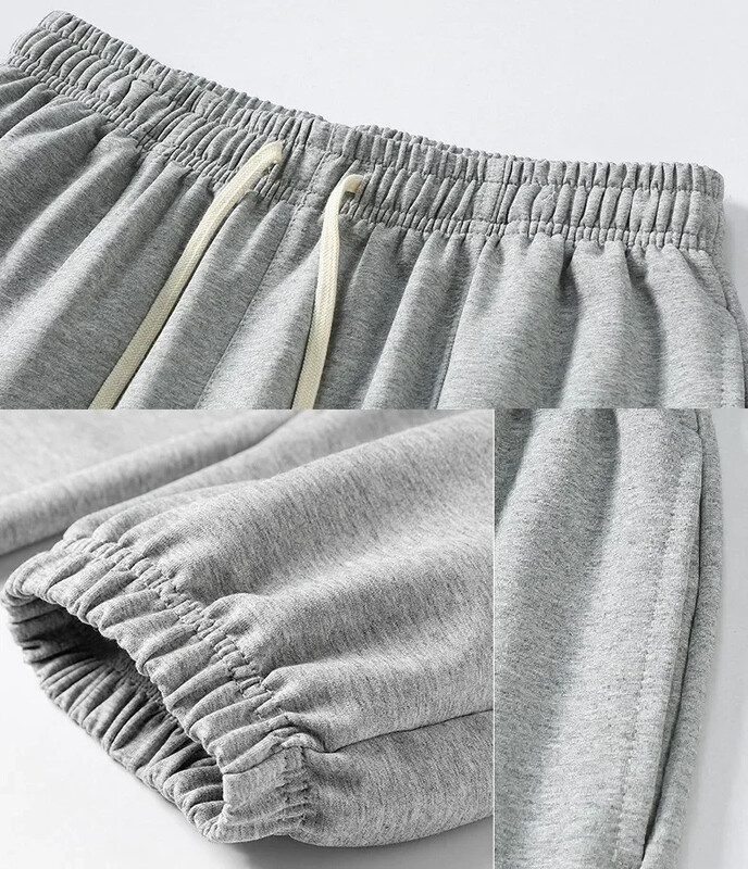 Pantaloni de sport pentru bărbați, înalți, cu lungime extra lungă, Jogger sport, pentru bărbați, iarnă, din fleece, din bumbac negru, elastic elastic, talie 200 cm