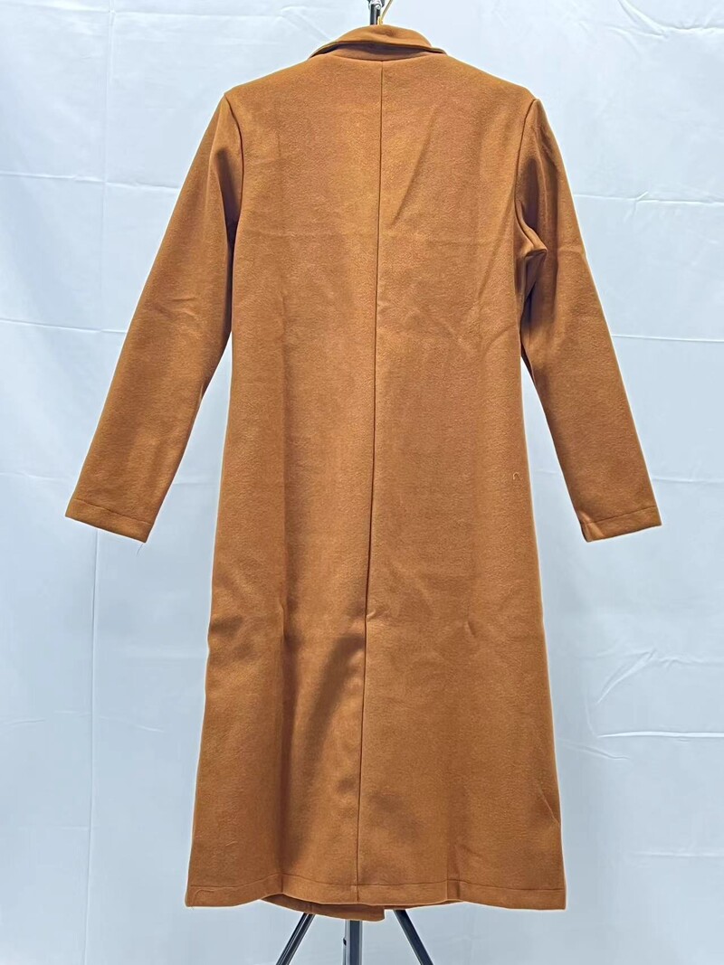 Uzvalks vilnas mētelis sieviešu senior sense 2024 rudens un ziemas jauns plecu slaidinošs korejiešu versijas biezināts vilnas mētelis