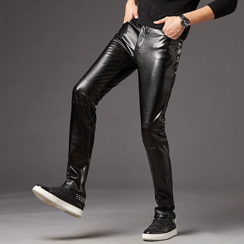 Idopy Fashion Night Club Men Shiny Gold Silver Black Pants Party Stage Performance Cool Halloween Holiday Trousers M-3XL