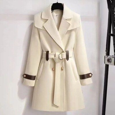 Modni dugi vuneni kaput za žene u 2023. Novi široki popravak Zima Topli temperament Vrhunski vuneni kaput za žene Tide