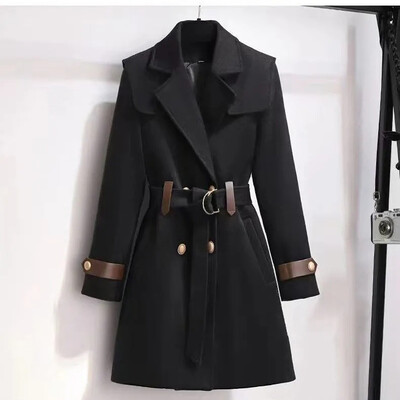 Modni dugi vuneni kaput za žene u 2023. Novi široki popravak Zima Topli temperament Vrhunski vuneni kaput za žene Tide