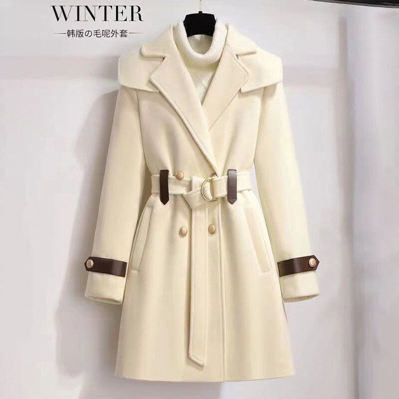 Modni dugi vuneni kaput za žene u 2023. Novi široki popravak Zima Topli temperament Vrhunski vuneni kaput za žene Tide
