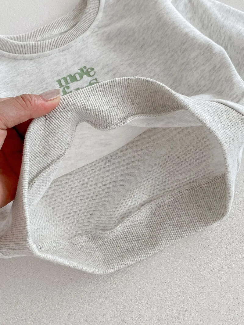 4187 Korejski komplet odjeće za bebe 2024 Jesen Novo pismo Sportsko odijelo za slobodno vrijeme Dječački džemper + hlače Ležerno dvodijelno odijelo