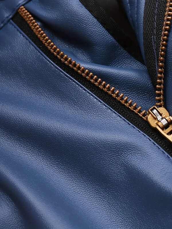 Ανδρικό δερμάτινο παντελόνι Skinny Fit Elastic Fashion PU Δερμάτινο παντελόνι ποδηλάτης Nightclub Party & Dance Παντελόνι Λεπτό