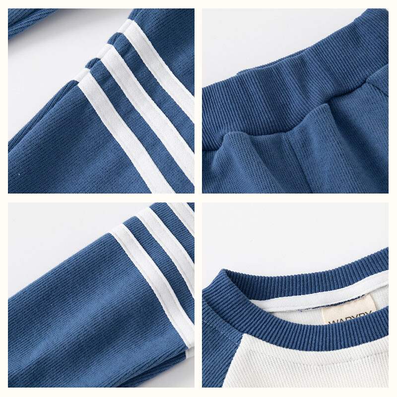 Novi dječji set odjeće za proljeće i jesen Patchwork u boji, dječji dvodijelni kompleti za dječake, ležerna trenerka za dječake, gornje hlače