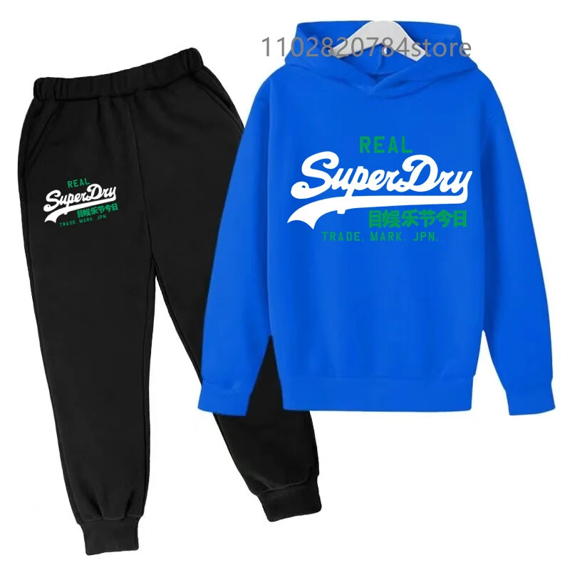 Laste sügise ja kevade trendi vabaaja dressid 3-14 aastastele poistele ja tüdrukutele kapuuts + püksid 2 tk. Ülikonnad Lastele Igapäevased rõivakomplektid