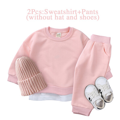 2024. g. bērnu apģērbi, meiteņu, zēnu, apģērbu komplekti, bērnu tērpi, sporta džemperi, mazuļi, 2 gab., korejiešu atpūtas apģērbi, džemperi, kostīmi