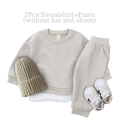 2024. g. bērnu apģērbi, meiteņu, zēnu, apģērbu komplekti, bērnu tērpi, sporta džemperi, mazuļi, 2 gab., korejiešu atpūtas apģērbi, džemperi, kostīmi