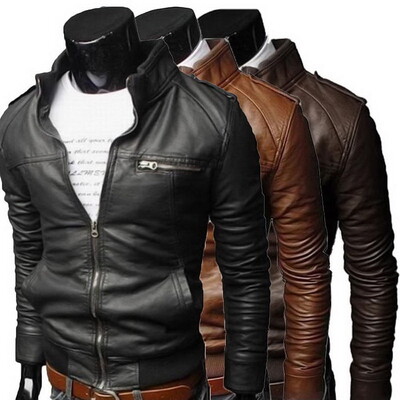 Moda fierbinte pentru bărbați jachete bomber cool, jachetă pentru bărbați, toamnă iarnă, guler slim fit, jachetă de piele pentru motocicletă, haină, îmbrăcăminte stradală