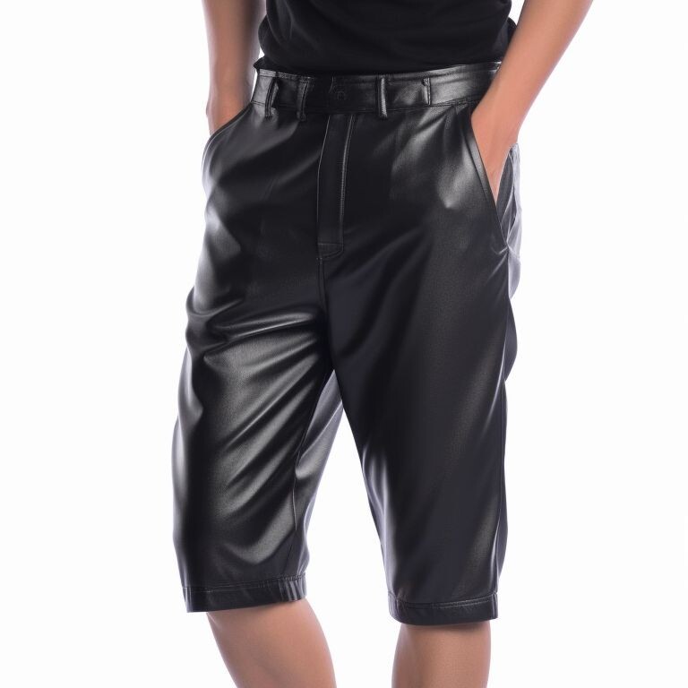 Ljetne kožne hlače, velike elastičnosti, široke, lagane i udobne, malo duže kratke hlače, koje pokazuju visinu i vitkost,