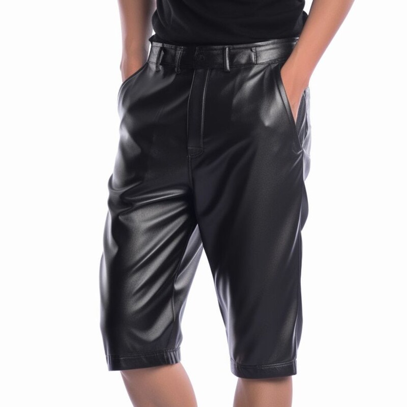 Ljetne kožne hlače, velike elastičnosti, široke, lagane i udobne, malo duže kratke hlače, koje pokazuju visinu i vitkost,