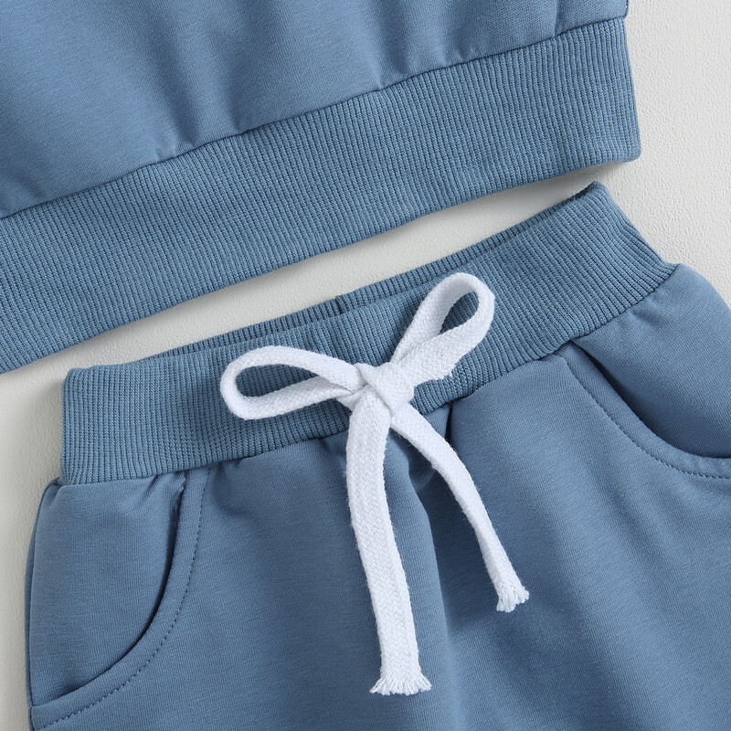 RUEWEY Baby Boy Kompleti hlača u kontrastnoj boji Proljetna jesen Odjeća Dukserica dugih rukava Gornji i donji dijelovi Kompleti dječje odjeće