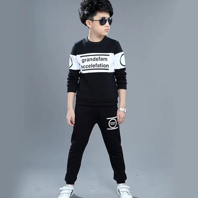 2024 primăvară toamnă iarnă Băieți Trening catifea Seturi de îmbrăcăminte pentru copii tricou + pantaloni din bumbac 2 buc costum set haine băieți 12 14 ani