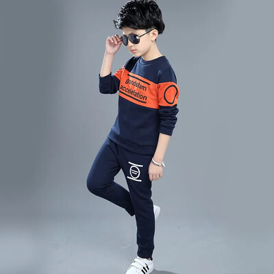 2024 primăvară toamnă iarnă Băieți Trening catifea Seturi de îmbrăcăminte pentru copii tricou + pantaloni din bumbac 2 buc costum set haine băieți 12 14 ani