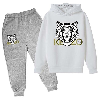 Dječja tigrova glava Proljeće Jesen Moda za slobodno vrijeme 2kom Dukserice + hlače Odijela 3-13 godina Odjeća za dječake i djevojčice Dječja odjeća