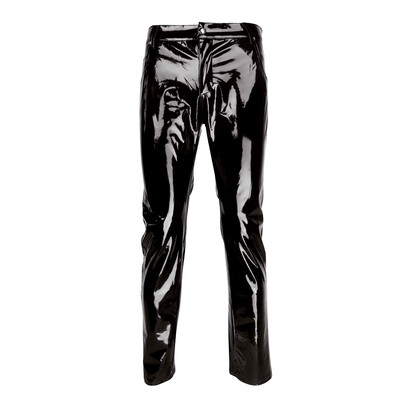 Muške kožne hlače Skinny Fit Rock Punk Trendy Scenski kostimi Udobne buntovničke kožne hlače Seksi barske hlače za zabavu 2024.