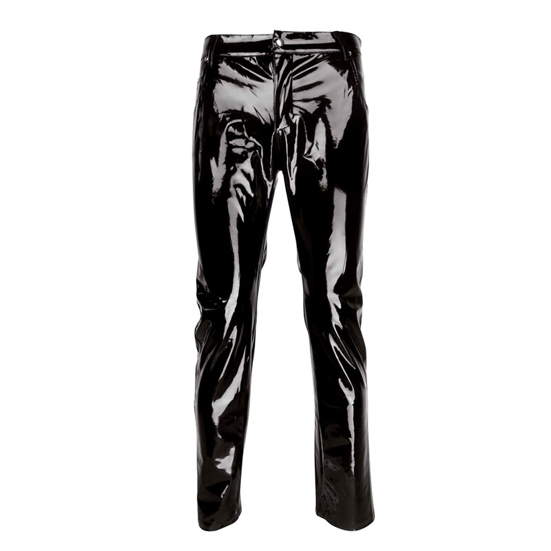 Muške kožne hlače Skinny Fit Rock Punk Trendy Scenski kostimi Udobne buntovničke kožne hlače Seksi barske hlače za zabavu 2024.